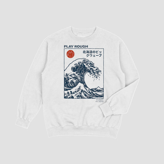 Japanese Wave Sweater (White)