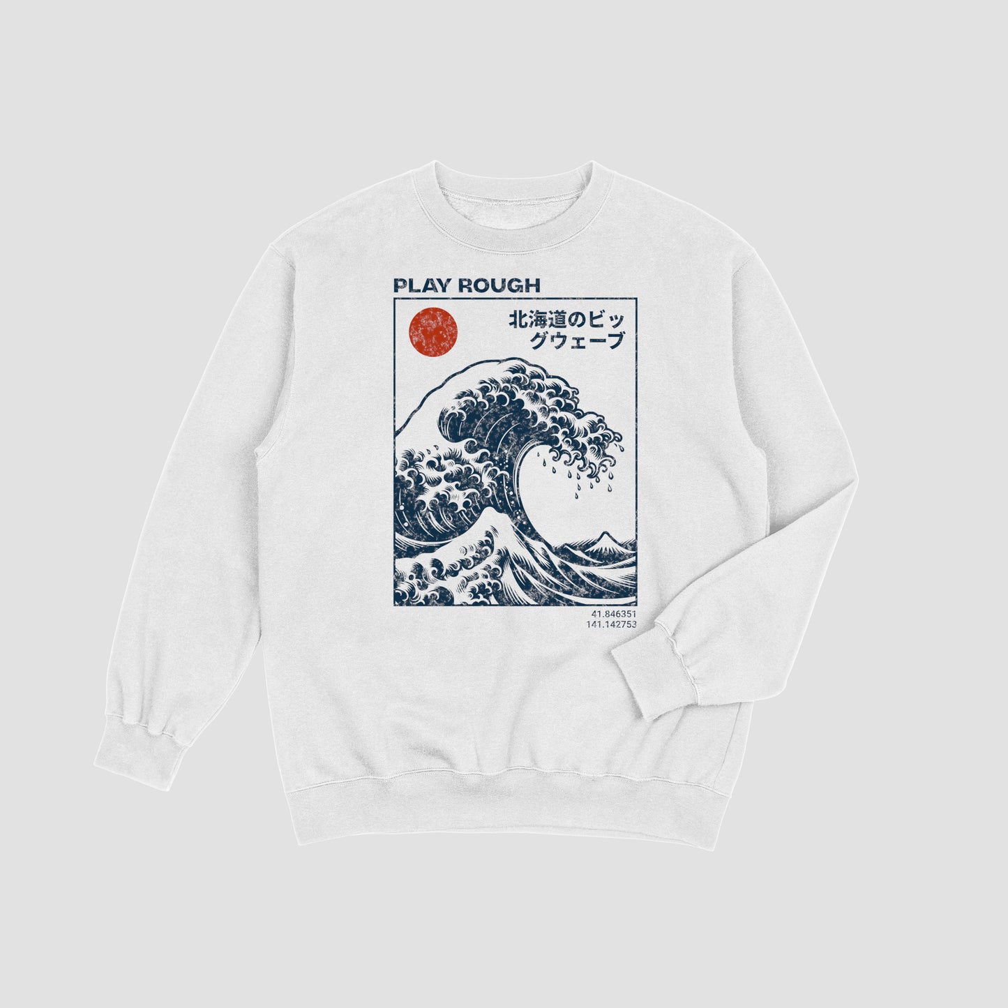 Japanese Wave Sweater (White)